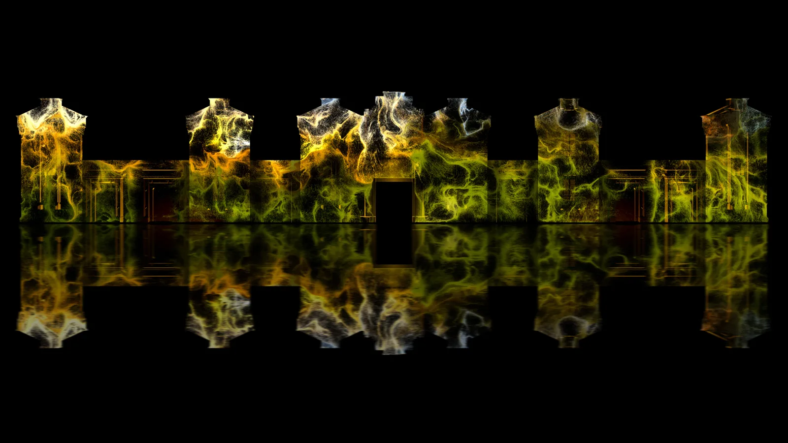 Essentia, projection mapping que estreou no Shining Shanghai Light Festival, em 2025. Imagem: Kati Katona.