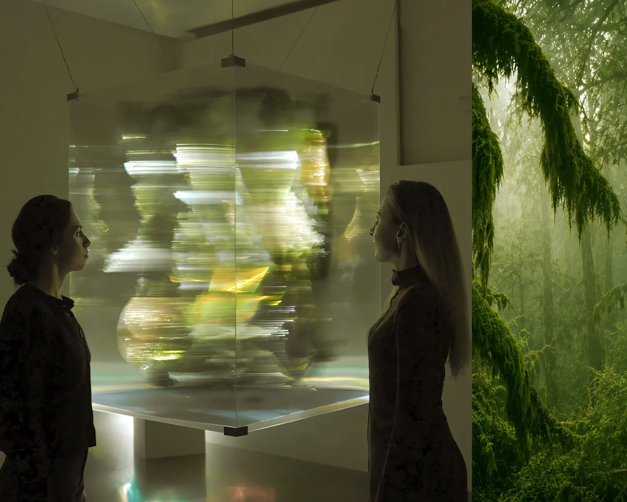 Uma escultura da série Specimens of Time, movida por dado ambiental em tempo real. Imagem: Maja Petrić Studio.